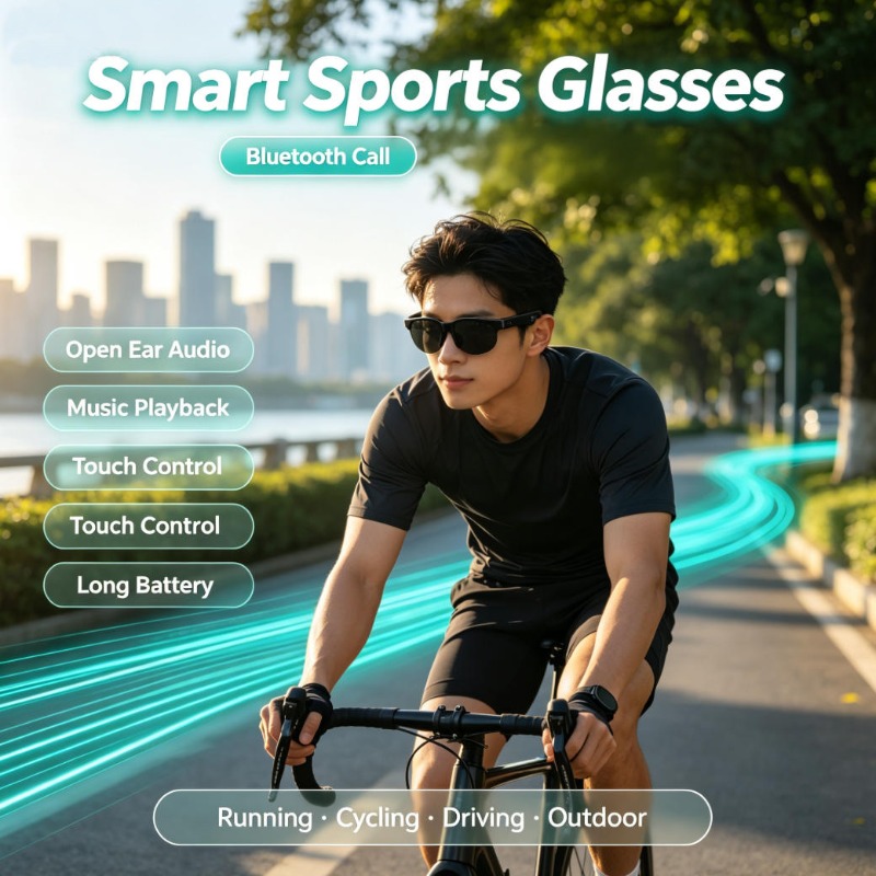 Smart Glasses Lens - Smart Sports Glasses Open Ear Audio