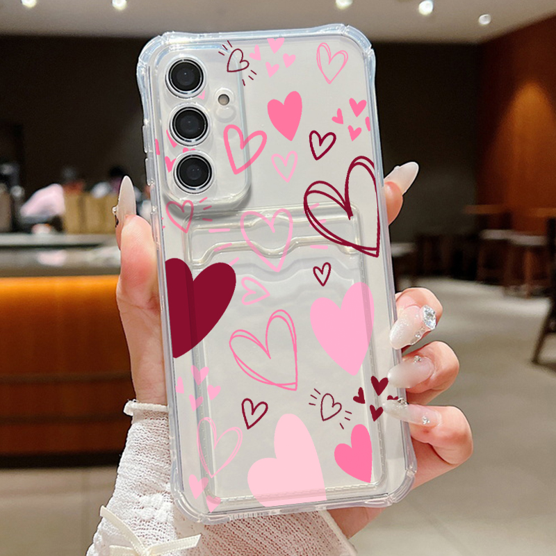 Love Heart Leaves Pattern Clea - Samsung Galaxy A55 ulasan dan harga