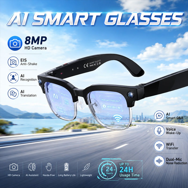 W630 HeyCyan AI Voice Wake-Up  - Smart Glasses Lens ulasan dan harga