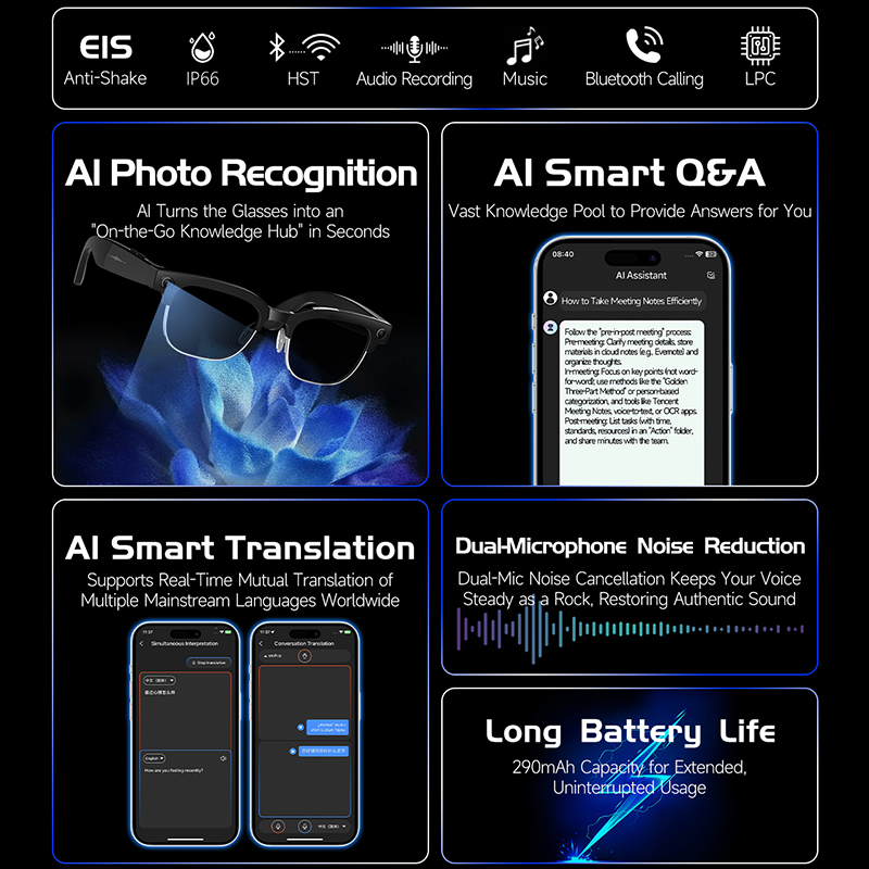 W630 HeyCyan AI Voice Wake-Up  - Smart Glasses Lens ulasan dan harga