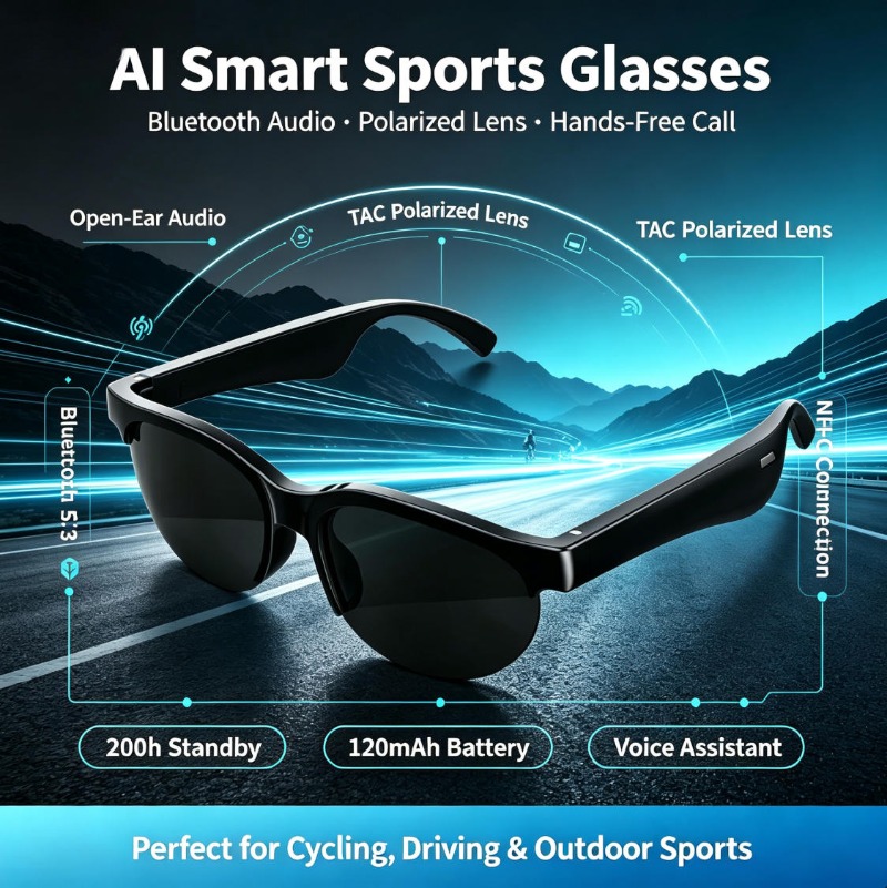 Smart Bluetooth Glasses TAC Po - Smart Glasses Lens ulasan dan harga