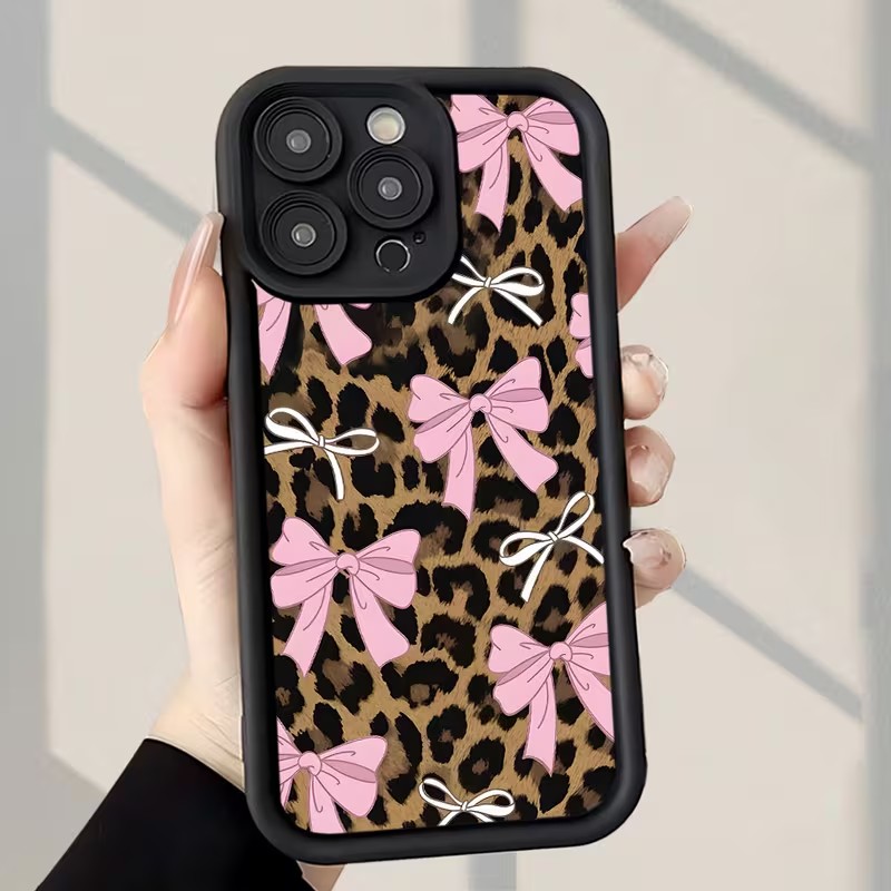 Leopard Print Bow Phone Case F - Apple Iphone 15 Pro Max ulasan dan harga