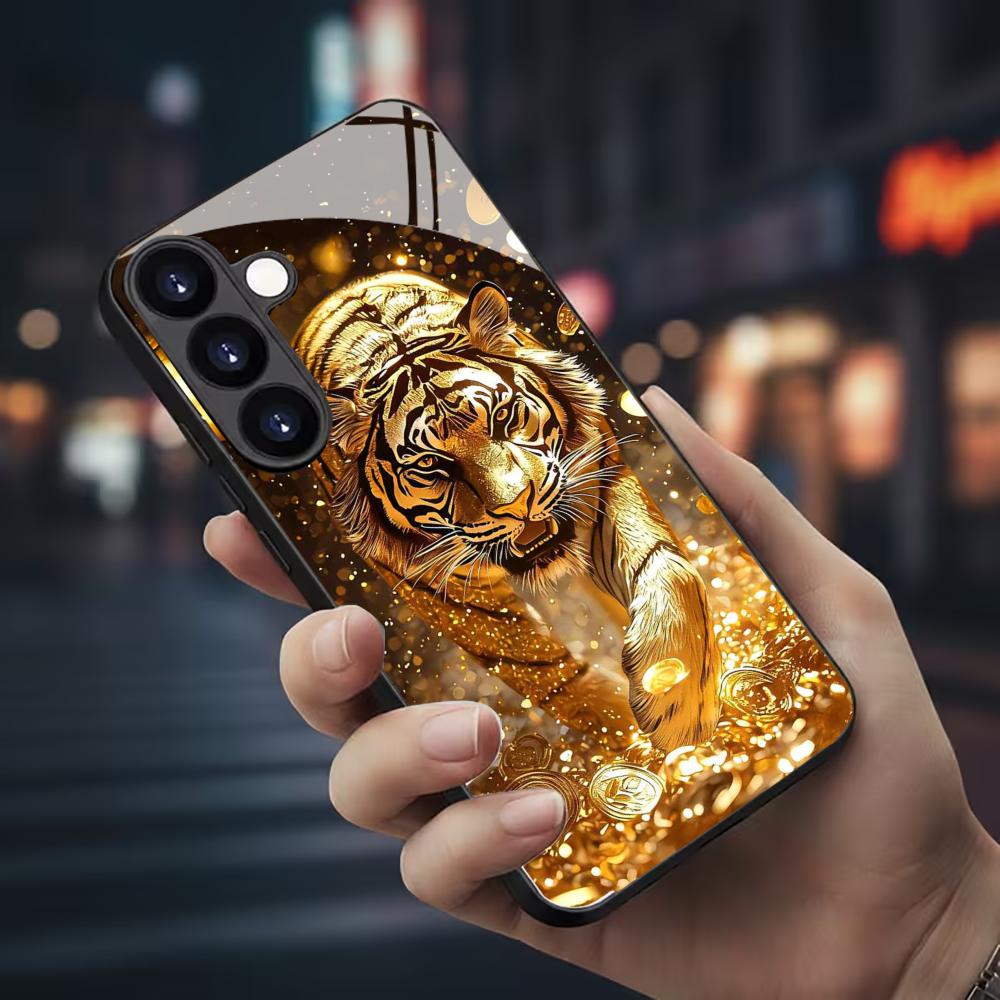 Tiger pattern glass Phone Case - Samsung Galaxy S24 ulasan dan harga